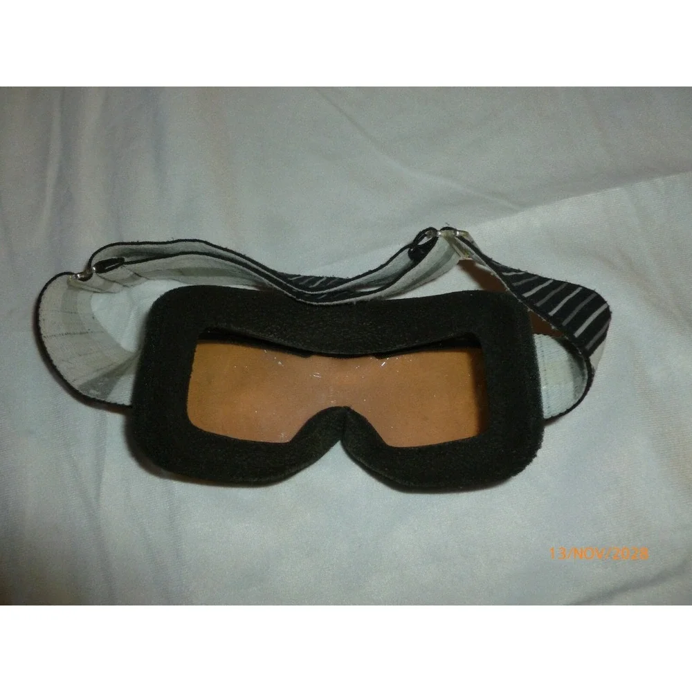 Bolle Ski Goggles Black Frame Orange Lens Vintage Winter Sports Eyewear